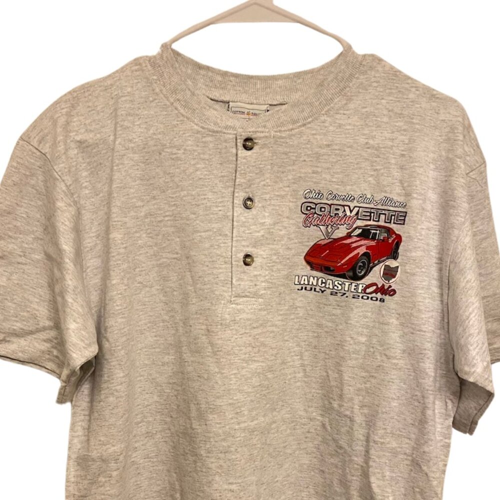 Official GM Ohio Corvette Club 2008, Graphic T- Shirt, Medium Cotton Deluxe